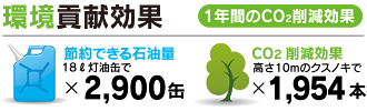 富士見 第六 メガソーラー発電所 環境貢献効果